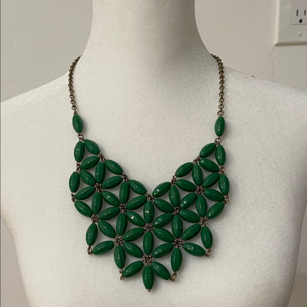 Elegant J.Crew Green Statement Necklace